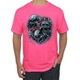 thumbnail image 1 of Wild Bobby, God Is My Judge Smokey Gray Skull Dark Pop Culture Men's Graphic T-Shirt, Neon Pink, Large, 1 of 3