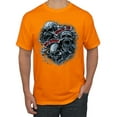 thumbnail image 1 of Wild Bobby, God Is My Judge Smokey Gray Skull Dark Pop Culture Men's Graphic T-Shirt, Orange, 3XL, 1 of 3