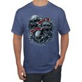 thumbnail image 1 of Wild Bobby, God Is My Judge Smokey Gray Skull Dark Pop Culture Men's Graphic T-Shirt, Vintage Heather Blue, 4XL, 1 of 3
