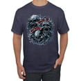 thumbnail image 1 of Wild Bobby, God Is My Judge Smokey Gray Skull Dark Pop Culture Men's Graphic T-Shirt, Vintage Heather Navy, 4XL, 1 of 3