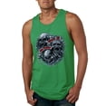 thumbnail image 1 of Wild Bobby, God Is My Judge Smokey Gray Skull Dark Pop Culture Mens Graphic Tank Top, Kelly, Small, 1 of 3