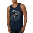 thumbnail image 1 of Wild Bobby, God Is My Judge Smokey Gray Skull Dark Pop Culture Mens Graphic Tank Top, Navy, 2XL, 1 of 3