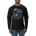 thumbnail image 1 of Wild Bobby, God Is My Judge Smokey Gray Skull Dark Pop Culture Mens Long Sleeve Shirt, Black, Small, 1 of 3