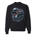 thumbnail image 1 of Wild Bobby, God Is My Judge Smokey Gray Skull Dark Pop Culture Unisex Crewneck Graphic Sweatshirt, Black, Small, 1 of 3
