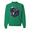 thumbnail image 1 of Wild Bobby, God Is My Judge Smokey Gray Skull Dark Pop Culture Unisex Crewneck Graphic Sweatshirt, Kelly, X-Large, 1 of 3