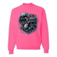 thumbnail image 1 of Wild Bobby, God Is My Judge Smokey Gray Skull Dark Pop Culture Unisex Crewneck Graphic Sweatshirt, Neon Pink, Small, 1 of 3