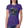 thumbnail image 1 of God Is My Judge Smokey Gray Skull Dark Pop Culture Womens Slim Fit Junior Tee, Purple Rush, Medium, 1 of 3
