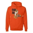 thumbnail image 1 of Wild Bobby God Made Me This Way Cross with Sunflowers Inspirational/Christian Unisex Hoodie Sweatshirt, Orange, Small, 1 of 6