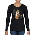 thumbnail image 1 of Wild Bobby God Made Me This Way Cross with Sunflowers Inspirational/Christian Women Graphic Long Sleeve Tee, Black, Small, 1 of 6