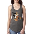 thumbnail image 1 of Wild Bobby God Made Me This Way Cross with Sunflowers Inspirational/Christian Women Racerback Tank Top, Dark Grey, X-Large, 1 of 6