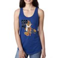 thumbnail image 1 of Wild Bobby God Made Me This Way Cross with Sunflowers Inspirational/Christian Women Racerback Tank Top, Royal, X-Large, 1 of 6