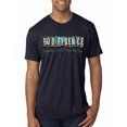 thumbnail image 1 of Wild Bobby Godfidence- Knowing I Can't But He Can Blue and Brown Cheetah Print Inspirational/Christian Men Premium Tri Blend Tee, Vintage Navy, X-Large, 1 of 6