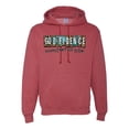 thumbnail image 1 of Wild Bobby Godfidence- Knowing I Can't But He Can Blue and Brown Cheetah Print Inspirational/Christian Unisex Hoodie Sweatshirt, Vintage Heather Red, 3X-Large, 1 of 6