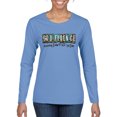 thumbnail image 1 of Wild Bobby Godfidence- Knowing I Can't But He Can Blue and Brown Cheetah Print Inspirational/Christian Women Graphic Long Sleeve Tee, Light Blue, XX-Large, 1 of 6