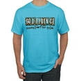 thumbnail image 1 of Wild Bobby Godfidence- Knowing I Can't But He Can Blue and Brown Cheetah Print Inspirational/Christian Men Tee, Light Turquoise, 4X-Large, 1 of 6