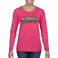thumbnail image 1 of Wild Bobby Godfidence- Knowing I Can't But He Can Blue and Brown Cheetah Print Inspirational/Christian Women Graphic Long Sleeve Tee, Fuschia, Medium, 1 of 6