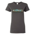 thumbnail image 1 of Wild Bobby Godfidence- Knowing I Can't But He Can Blue and Brown Cheetah Print Inspirational/Christian Women Graphic Tee, Charcoal, Large, 1 of 6