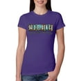 thumbnail image 1 of Wild Bobby Godfidence- Knowing I Can't But He Can Blue and Brown Cheetah Print Inspirational/Christian Women Slim Fit Junior Tee, Purple Rush, Large, 1 of 6