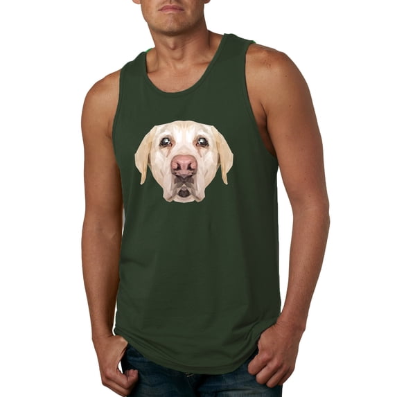 Wild Bobby, Golden Retriever Cute Gift, Dog Lover, Men Graphic Tank Top, Forest Green, Large