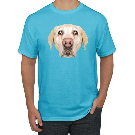 Wild Bobby, Golden Retriever Cute Gift, Dog Lover, Men Graphic Tee, Light Turquoise, Large