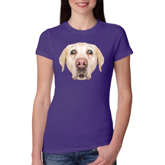 Wild Bobby, Golden Retriever Cute Gift, Dog Lover, Women Slim Fit Junior Tee, Purple Rush, Large