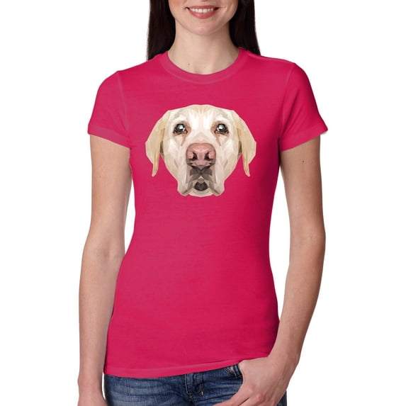Wild Bobby, Golden Retriever Cute Gift, Dog Lover, Women Slim Fit Junior Tee, Raspberry, X-Large