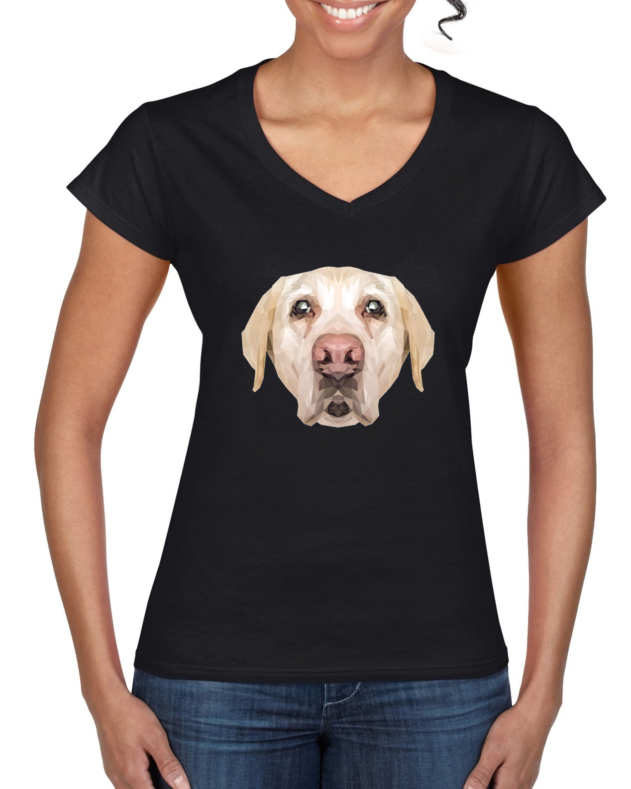 Wild Bobby, Golden Retriever Cute Gift, Dog Lover, Women Standard V-Neck  Tee, Navy, XX-Large - Walmart.com