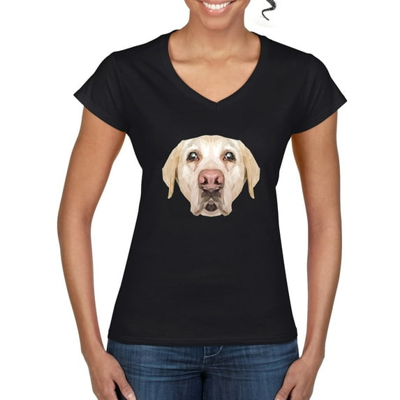 Wild Bobby, Golden Retriever Cute Gift, Dog Lover, Women Standard V-Neck Tee, Black, X-Large
