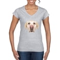 thumbnail image 1 of Wild Bobby, Golden Retriever Cute Gift, Dog Lover, Women Standard V-Neck Tee, Heather Grey, Small, 1 of 4