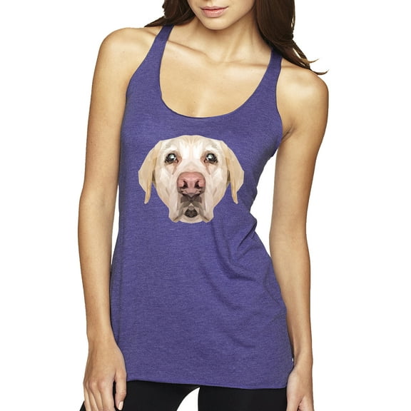 Wild Bobby, Golden Retriever Cute Gift, Dog Lover, Women Tri-Blend Racerback Tank Top, Purple Rush, Small