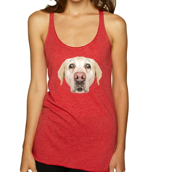 Wild Bobby, Golden Retriever Cute Gift, Dog Lover, Women Tri-Blend Racerback Tank Top, Vintage Red, Medium