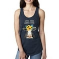 thumbnail image 1 of Wild Bobby, Good Food Good Mood Funny Cute Cow Animal Lover Ladies Racerback Tank Top, Navy, Small, 1 of 3