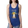 thumbnail image 1 of Wild Bobby, Good Food Good Mood Funny Cute Cow Animal Lover Ladies Racerback Tank Top, Royal, X-Large, 1 of 3