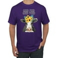 thumbnail image 1 of Wild Bobby, Good Food Good Mood Funny Cute Cow Animal Lover Men's Graphic T-Shirt, Purple, Medium, 1 of 3