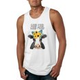 thumbnail image 1 of Wild Bobby, Good Food Good Mood Funny Cute Cow Animal Lover Mens Graphic Tank Top, White, Medium, 1 of 3