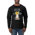thumbnail image 1 of Wild Bobby, Good Food Good Mood Funny Cute Cow Animal Lover Mens Long Sleeve Shirt, Black, Small, 1 of 3