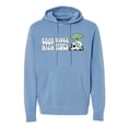 thumbnail image 1 of Wild Bobby Good Vibes High Tides Streetwear Unisex Pigment Dyed Hooded Sweatshirt, 1 of 5