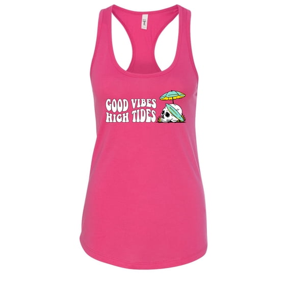 Wild Bobby Good Vibes High Tides Streetwear Women Racerback Tank Top