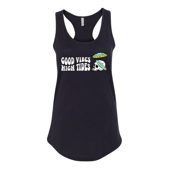 Wild Bobby Good Vibes High Tides Streetwear Women Racerback Tank Top