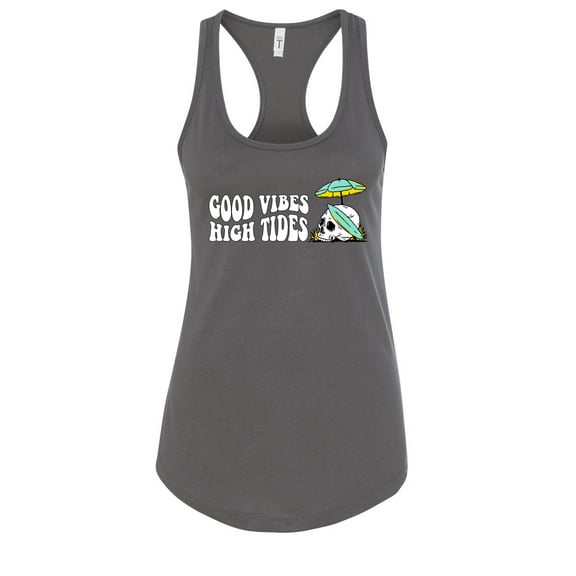 Wild Bobby Good Vibes High Tides Streetwear Women Racerback Tank Top