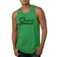 thumbnail image 1 of Wild Bobby Grace Wins Script Inspirational/Christian Men Graphic Tank Top, Kelly, X-Large, 1 of 5