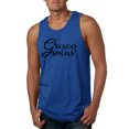 thumbnail image 1 of Wild Bobby Grace Wins Script Inspirational/Christian Men Graphic Tank Top, Royal, Small, 1 of 5