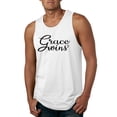 thumbnail image 1 of Wild Bobby Grace Wins Script Inspirational/Christian Men Graphic Tank Top, White, XX-Large, 1 of 5