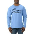 thumbnail image 1 of Wild Bobby Grace Wins Script Inspirational/Christian Men Long Sleeve Shirt, Light Blue, Large, 1 of 5