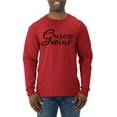 thumbnail image 1 of Wild Bobby Grace Wins Script Inspirational/Christian Men Long Sleeve Shirt, Red, Medium, 1 of 5