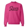 thumbnail image 1 of Wild Bobby Grace Wins Script Inspirational/Christian Unisex Crewneck Graphic Sweatshirt, Fuschia, XX-Large, 1 of 5