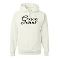 thumbnail image 1 of Wild Bobby Grace Wins Script Inspirational/Christian Unisex Graphic Hoodie Sweatshirt, White, Medium, 1 of 5