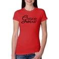 thumbnail image 1 of Wild Bobby Grace Wins Script Inspirational/Christian Women Slim Fit Junior Tee, Red, Large, 1 of 5