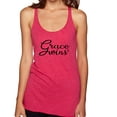thumbnail image 1 of Wild Bobby Grace Wins Script Inspirational/Christian Women Tri-Blend Racerback Tank Top, Shocking Pink, Medium, 1 of 5