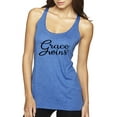thumbnail image 1 of Wild Bobby Grace Wins Script Inspirational/Christian Women Tri-Blend Racerback Tank Top, Vintage Royal, X-Large, 1 of 5